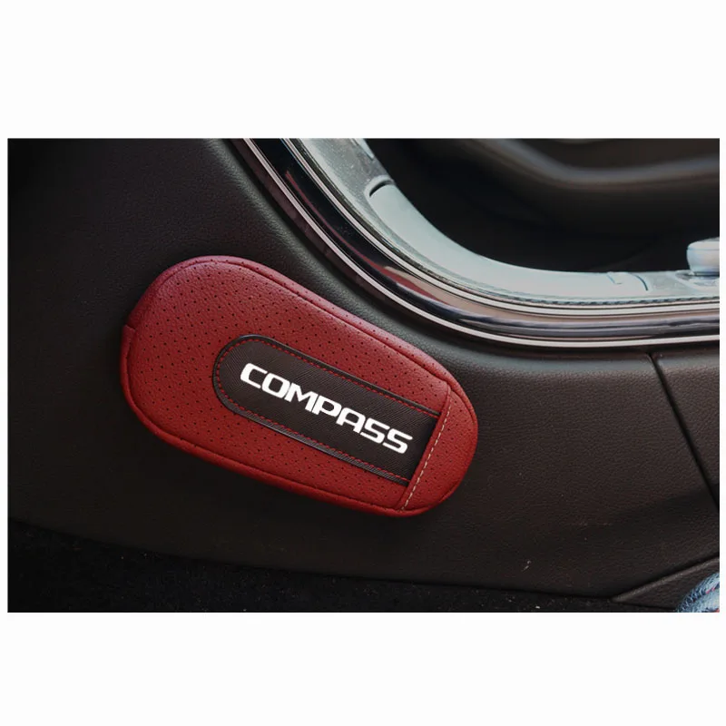 Автомобильный Стайлинг для Jeep Compass мягкая кожаная подушка ног наколенник