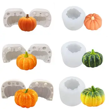 

3D Pumpkin Silicone Mould DIY Soap Candle Making Mold Cake Chocolates Decoration Tool Fondant Mold Kitchen Baking Accessories