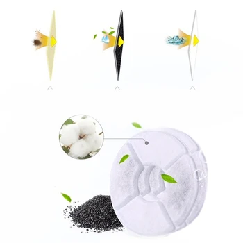 

2PCS Activated Carbon Filter For Automatic Cat Dog Fountain Water Feeder Replacement Drinking Machine Filter Core Accessories