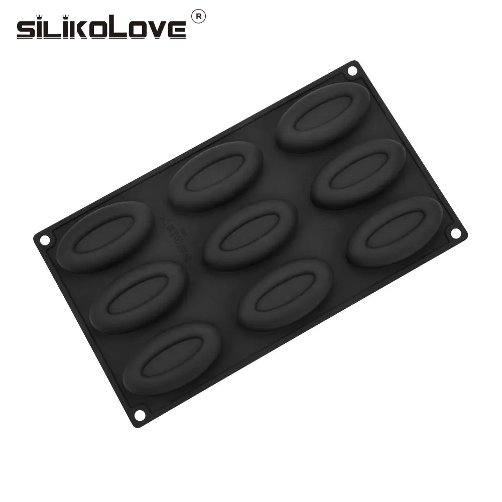 Силиконовая форма для мыла SILIKOLOVE сделай сам 9 полостей изготовления 3D овальная