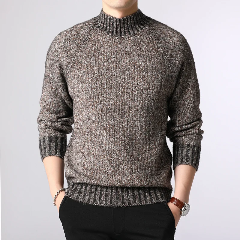 Men Sweaters Autumn Winter Men's Fashion Thick Sweater Mens Casual Simple Jumper Knitwear Warm Knitting Sweaters Male Pullovers