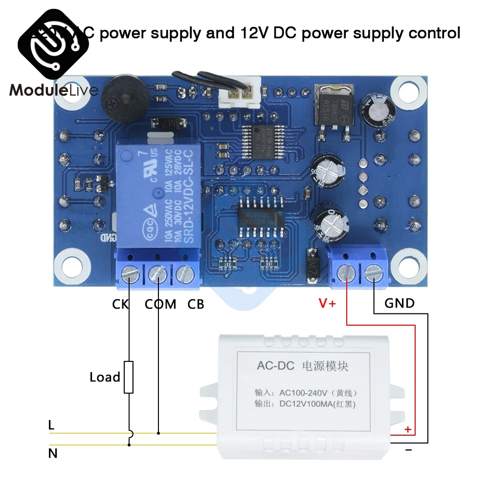 XH-W1308 с двумя светодиодными цифровыми Регулируемый AC/DC 12V AC 110 V-220 V Прохладный тепла Сенсор красные, синие Температура контроллер температуры для контроля температуры термостата