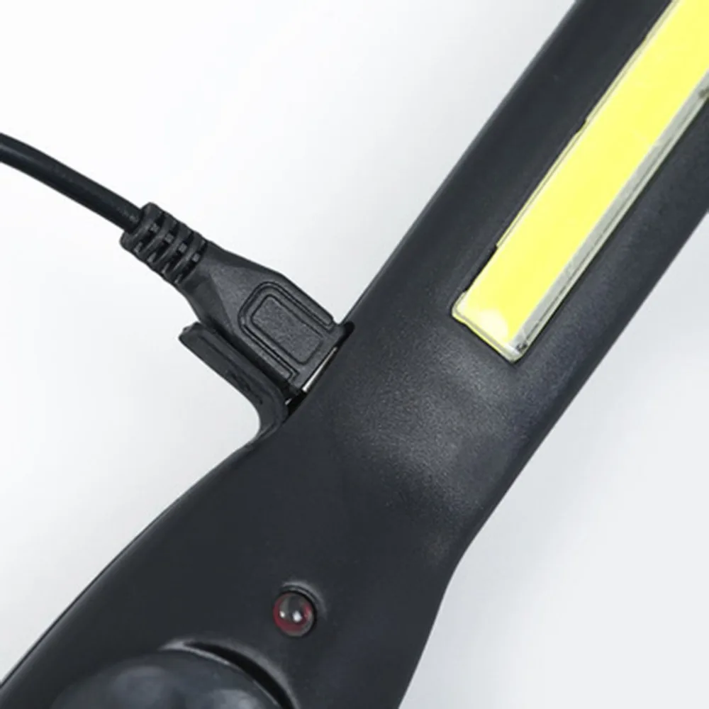 Portable COB LED Flashlight Rechargeable Adjustable LED Work Light Inspection Lamp Garage Light Hanging Torch Lamp