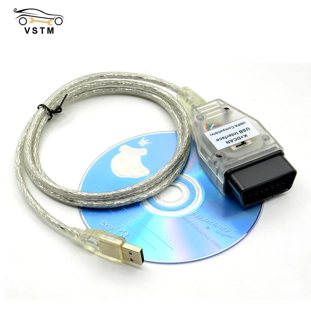 Для BMW INPA K + DCAN FTDI FT232RQ цвет белый/синий совместим с USB интерфейс OBD2 переключаемая