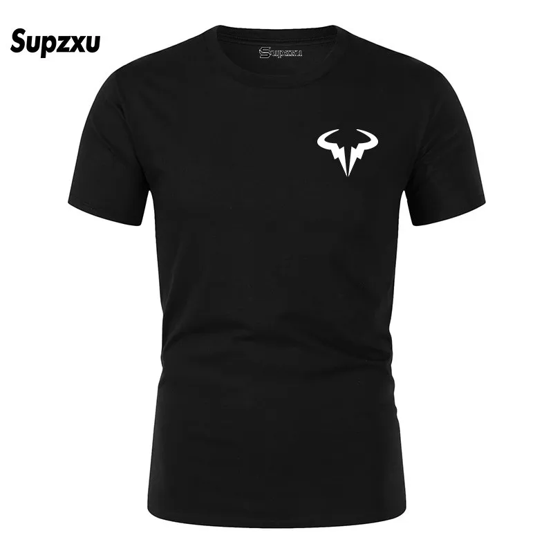 New popular Rafael Nadal tennis player men's black cotton T-shirt high quality men's T-shirt tops T-shirt