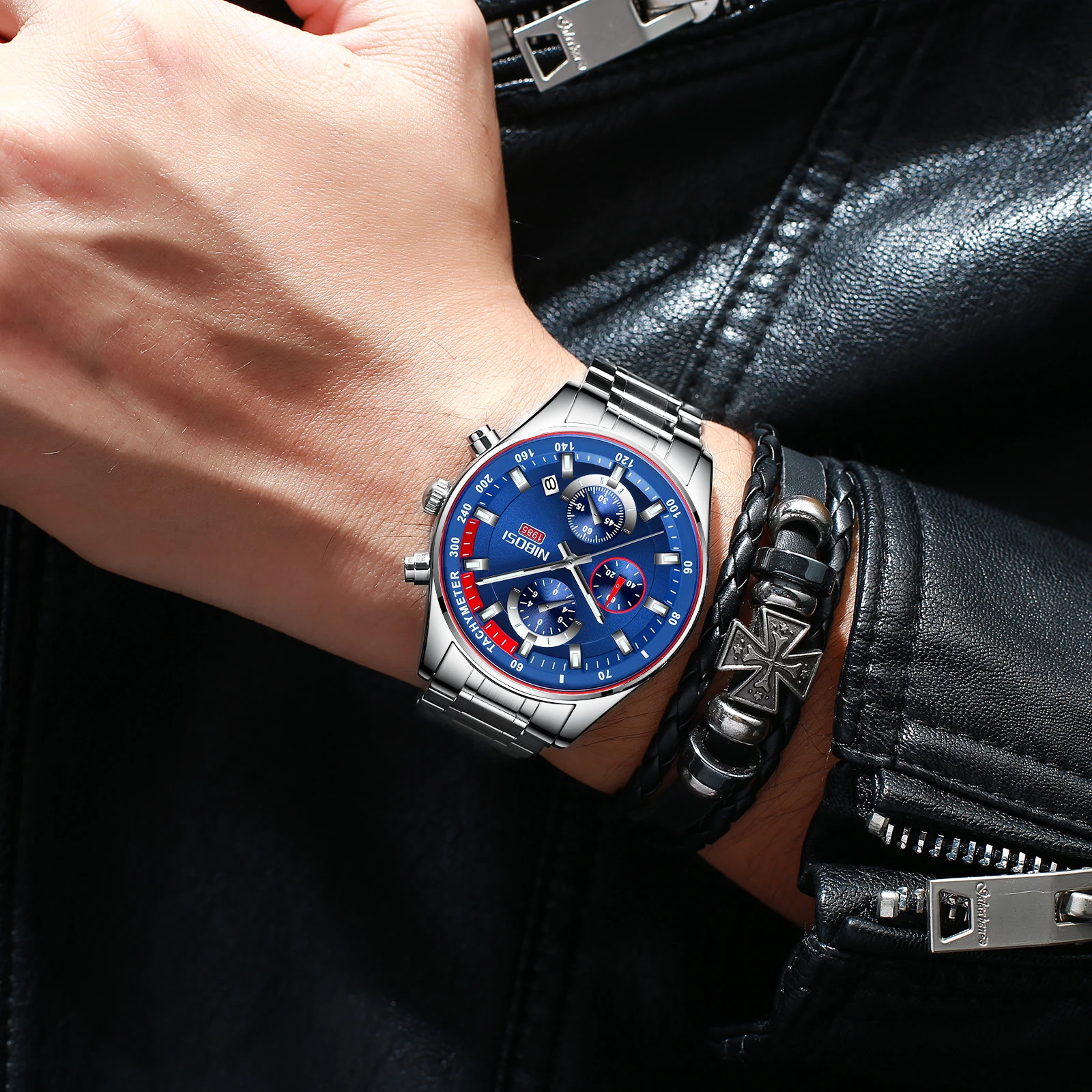 Luxury Quartz Chronograph Wristwatch