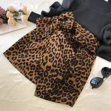 Новинка, леопардовая юбка, Ретро стиль, высокая талия, сумка, бедра, нестандартные юбки, бант, юбка для женщин