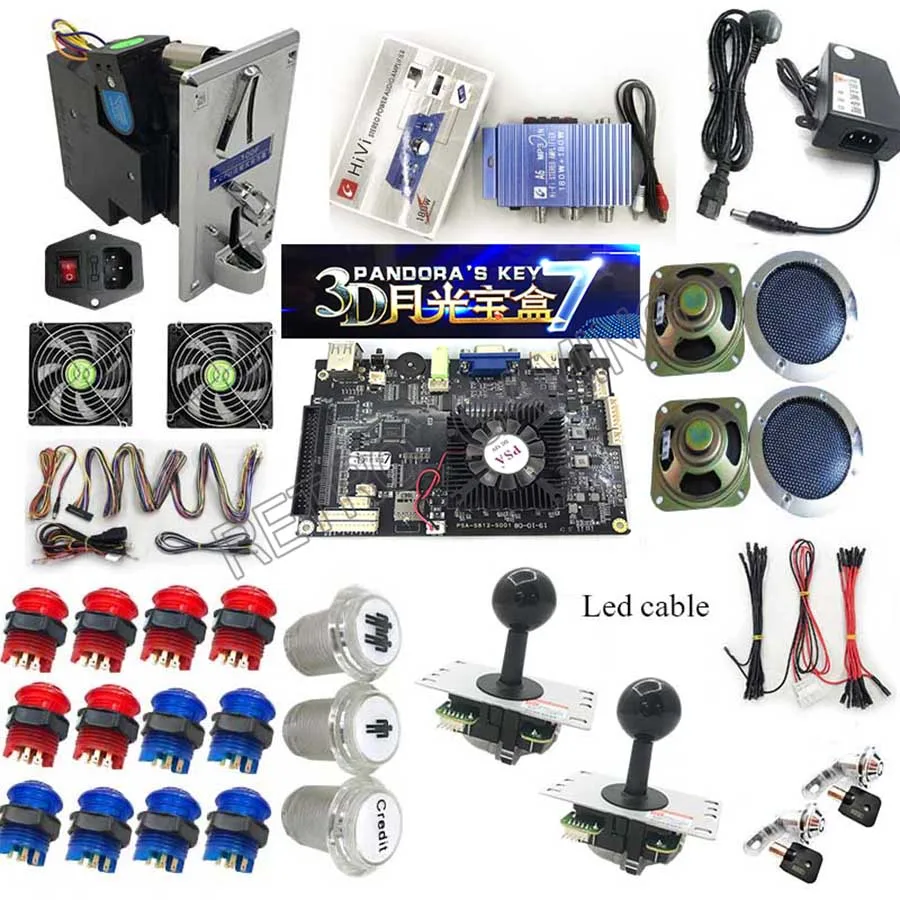 Happ stype аркадная игра машина DIY с 3D Pandora7 комплект 2323 в 1 PCB жгут проводов адаптер