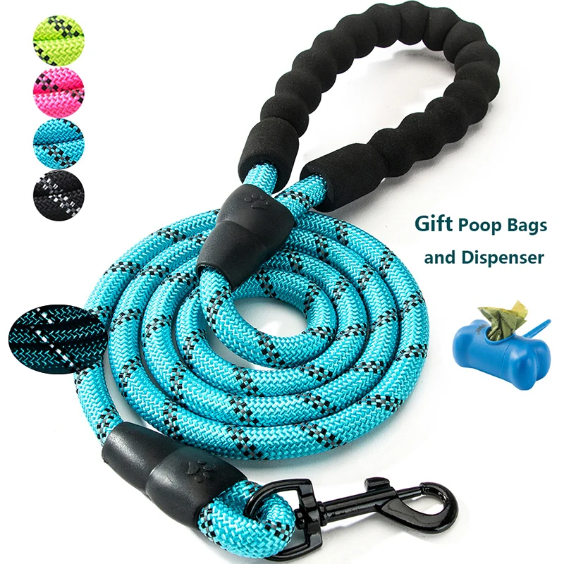 

1.2M/1.5M Strong Dog Leash with Highly Reflective Threads and Comfortable Padded Handle Dog Leashes for Small and Large Dogs