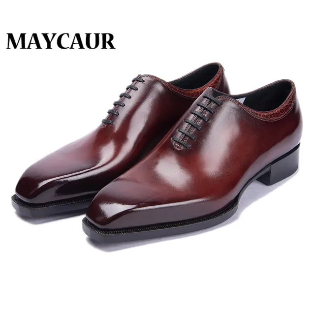 $US $103.04 Leather Shoes Men Oxford Real Genuine Leather Custom Fashion Office Dress Wedding Luxury Brand Formal Party Mens Derby Shoe