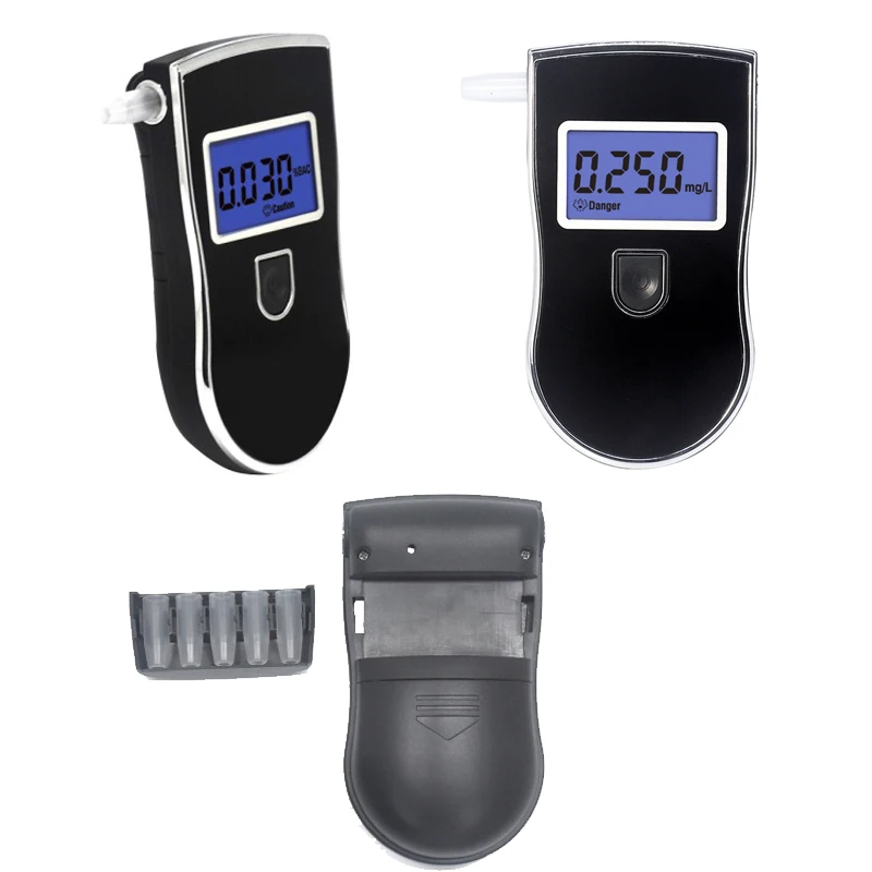 Police Alcohol Tester Professional Digital LCD Display Screen Breathalyzer Detector AT-818