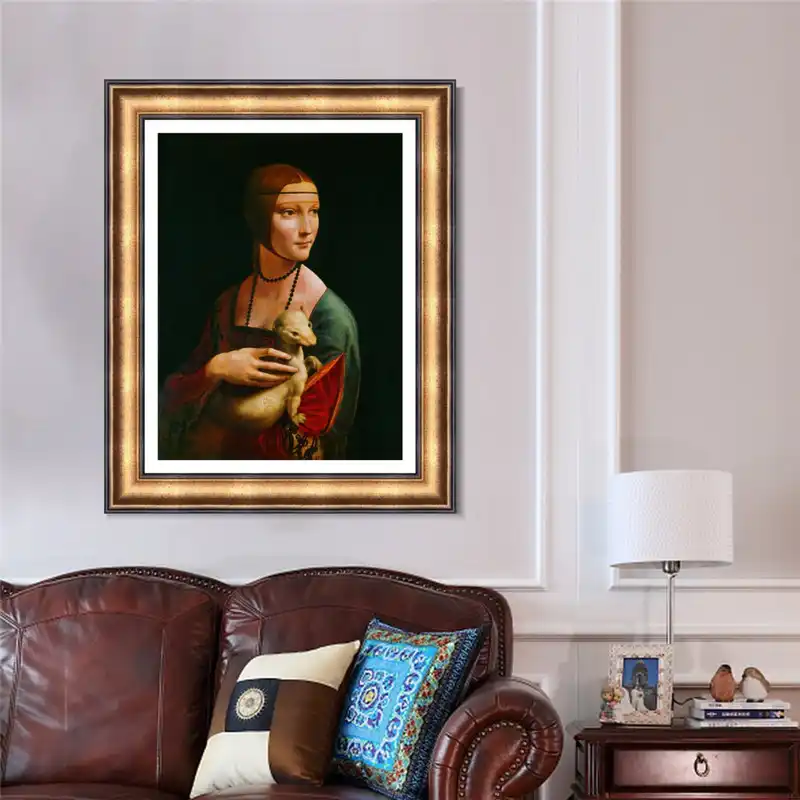 Lienzo Impresion Giclee La Dama Con Lernellino Stampa Por El Arte