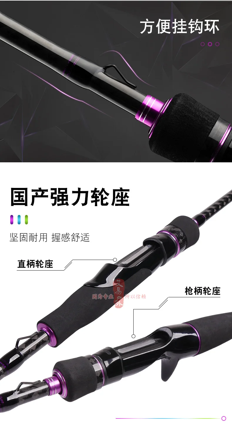 ECOODA многосекционная портативная удочка для рыбы 1.98m-2.1m-2,4 m-2,7 m ML/M/MH дорожная удочка для приманки/спиннинг
