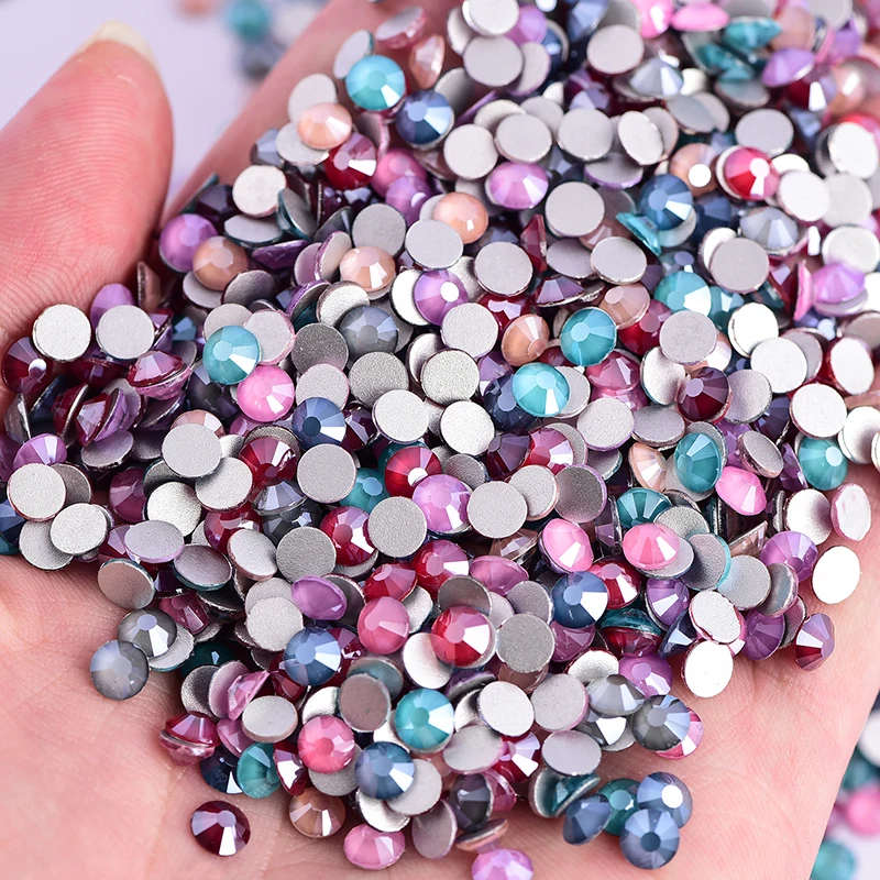 Glitter Crystal Mocha Non Hotfix Rhinestones Strass Nails Crystals Diamond For Nail Art Nail Charms nail art rhinestones