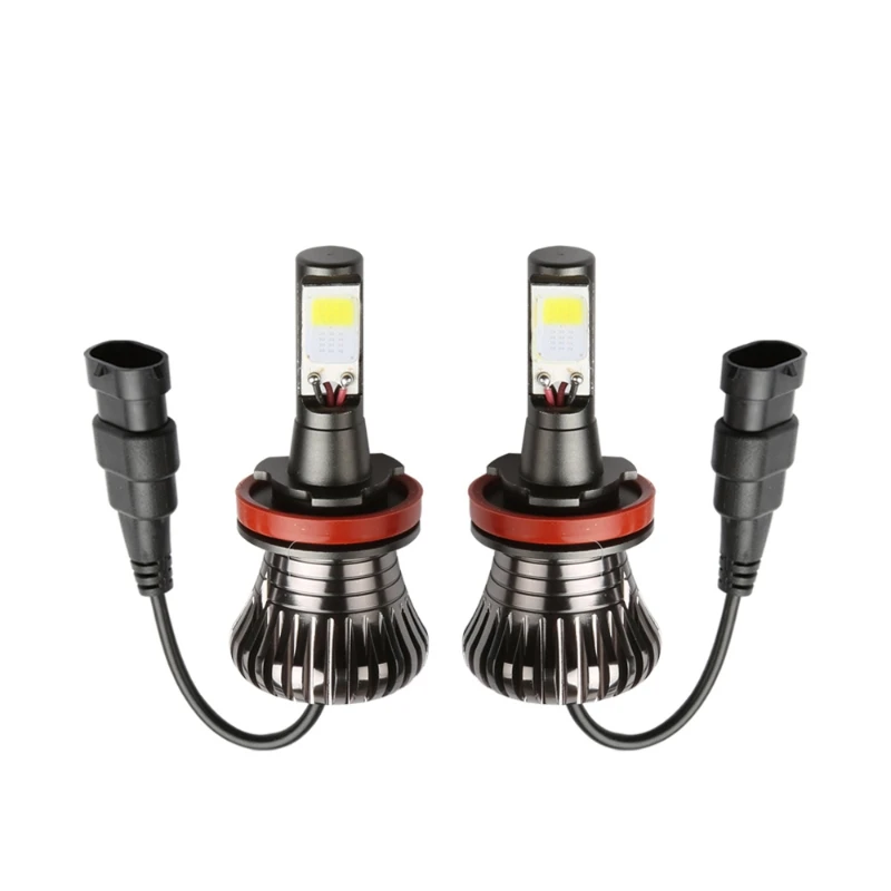 

1 Pair DC 12V COB Waterproof Car Fog Light Bulb 80W H8/H11 White & Blue Conversion Kit LX9C