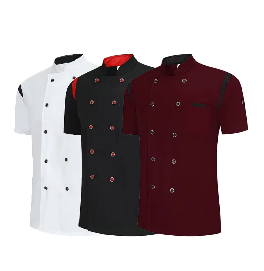 

Высококачественная одежда шеф-повара, крутая дышащая рубашка для мужчин и женщин, для пекарни, десерта, для барбершопа, кулинара, униформа для кухни, отеля