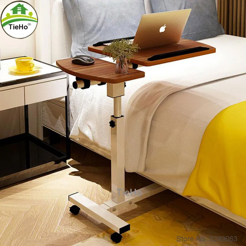 Adjustable Laptop Table with Wheel Rotate Standing Notebook Computer Table Lifting Desk for Sofa Bedside rotate pulley fold the door pulley doors and window lifting wheel turn the wheel80kg s door