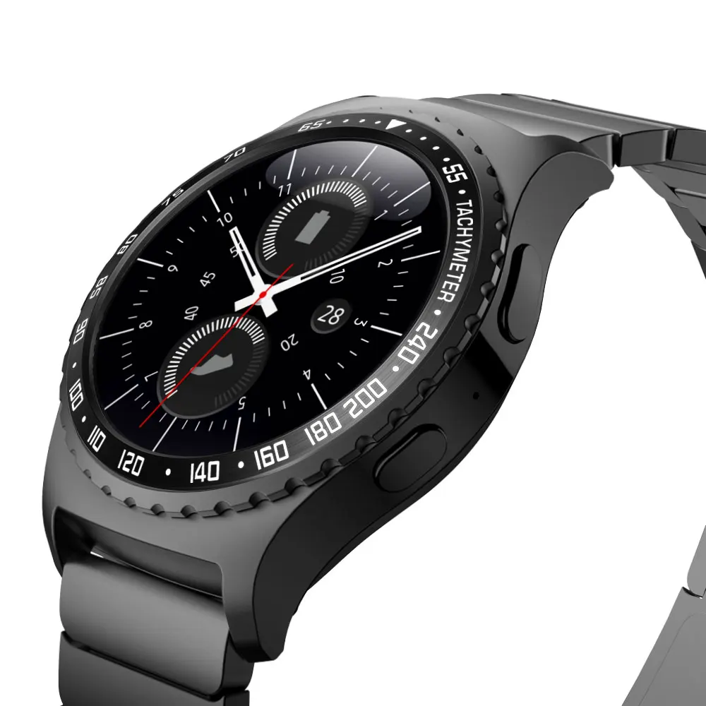 Новые смарт-часы аксессуары для samsung gear S2 SM-R732 Классический чехол для часов наклейка крышка защита от царапин стальное кольцо