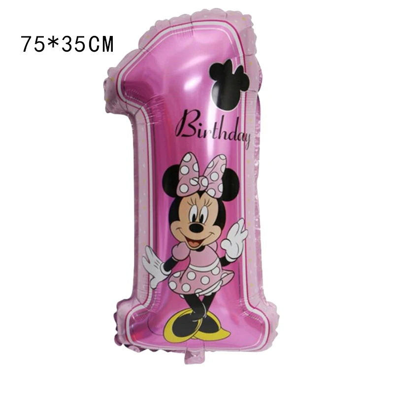 Cartoon Minnie Mouse birthday party decorations kids Disposable tableware Plates Cups Baby Shower Birthday Party Supplies - Цвет: 1pc Minnie1