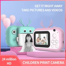 Appareil Photo numérique instantané pour enfants, 1080P HD, carte de 32 go, jouet Photo vidéo pour filles et garçons, cadeau d'anniversaire