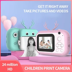Appareil Photo numérique instantané pour enfants, 1080P HD, carte de 32 go, jouet Photo vidéo pour filles et garçons, cadeau d'anniversaire 