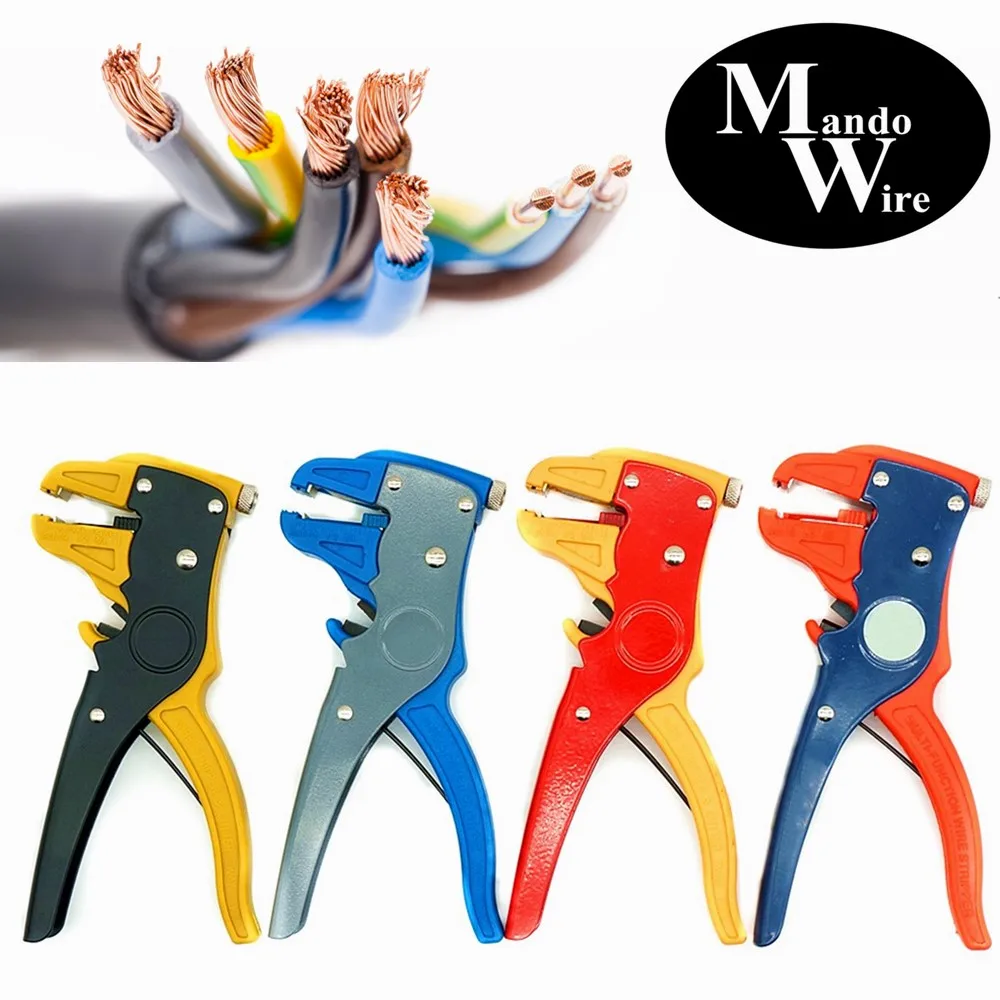 

Mandowire 0.2-6 Square MM Adjustable Cable Wire Stripper With Cutter Duckbill Bend Nose Bolt Clippers Wire Stripping Tool