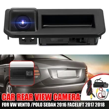 Traseira tronco bagageira traseira maçaneta da porta vista traseira estacionamento câmera de backup hd para vw vento polo sedan facelift 2017 2018 2019