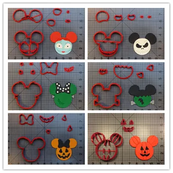 

Halloween pumpkin mouse Jack Sally skeleton frankenstein bat micky minie fondant cutters for Halloween cake cupcakes cookies