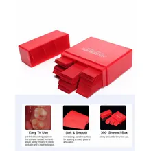 300 лист Красный стоматологические артикуляционные бумажные полоски стоматологический лабораторный продукт Уход за полостью рта E2F5