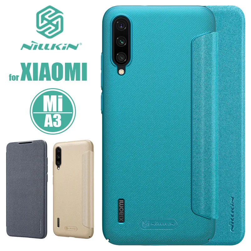 Роскошный кожаный флип чехол NILLKIN Sparkle для Xiaomi Mi A3 CC9E A2 MiA2 6X накладка MiA3 CC9E|leather