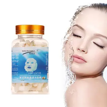 

1PC Summer Ice Cooling Capsule Mask Powder Collagen Rejuvenation Whitening Peptides Shrink Mask Pore Bioactive Protein N4P7