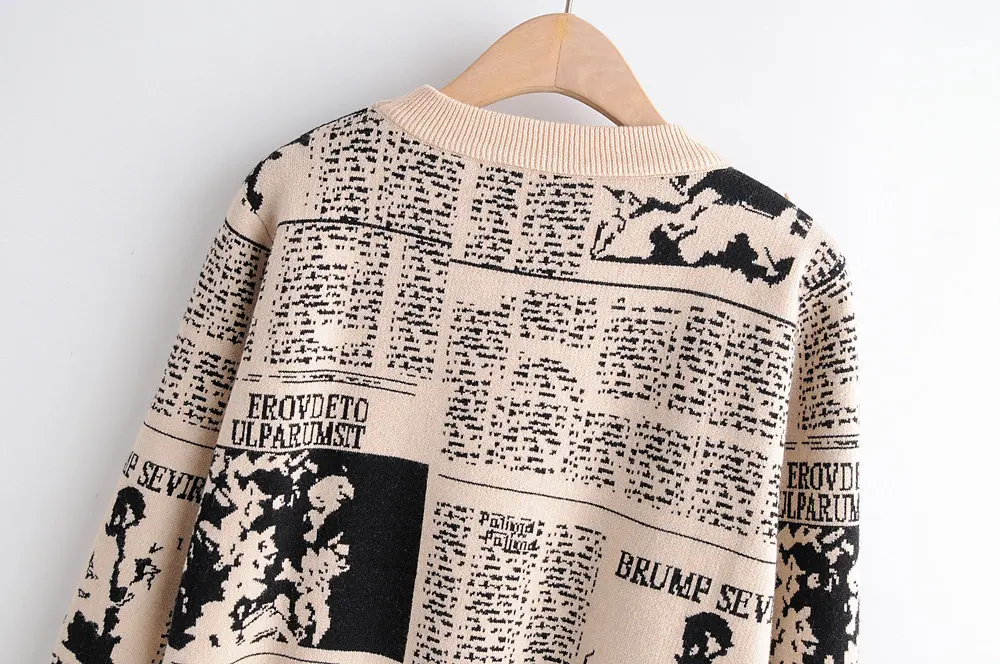 EDGLuLu осенний комплект юбки и свитера с принтом из двух частей Женский пуловер с длинными рукавами и круглым вырезом пальто+ юбка комплект из двух предметов Трикотажный костюм