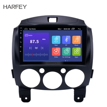 

Harfey 9" Android 9.0 Car GPS Autoradio Navi for 2007-2014 MAZDA 2/Jinxiang/DE/Third Generation with Bluetooth USB WIFI OBD2 DVR