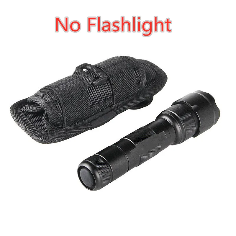 

Outdoor Hiking Hunting Flashlight Holster Case Bag Portable 360 Degrees Rotatable Waist Belt Pouches Wild Camping Survival Kits