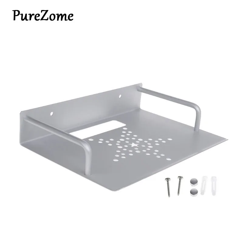 

Wall Mount Storage TV Box Router Shelf Set-top Box Bracket Holder Mini PC DVD Player Stand Rack Aluminum Single-layer Space