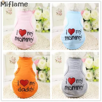 

Miflame Letter Heart Vest For Small Medium Dogs Chihuahua French Bulldog Pomeranian T-shirt Dog Summer Clothes Pet Clothes S-XXL