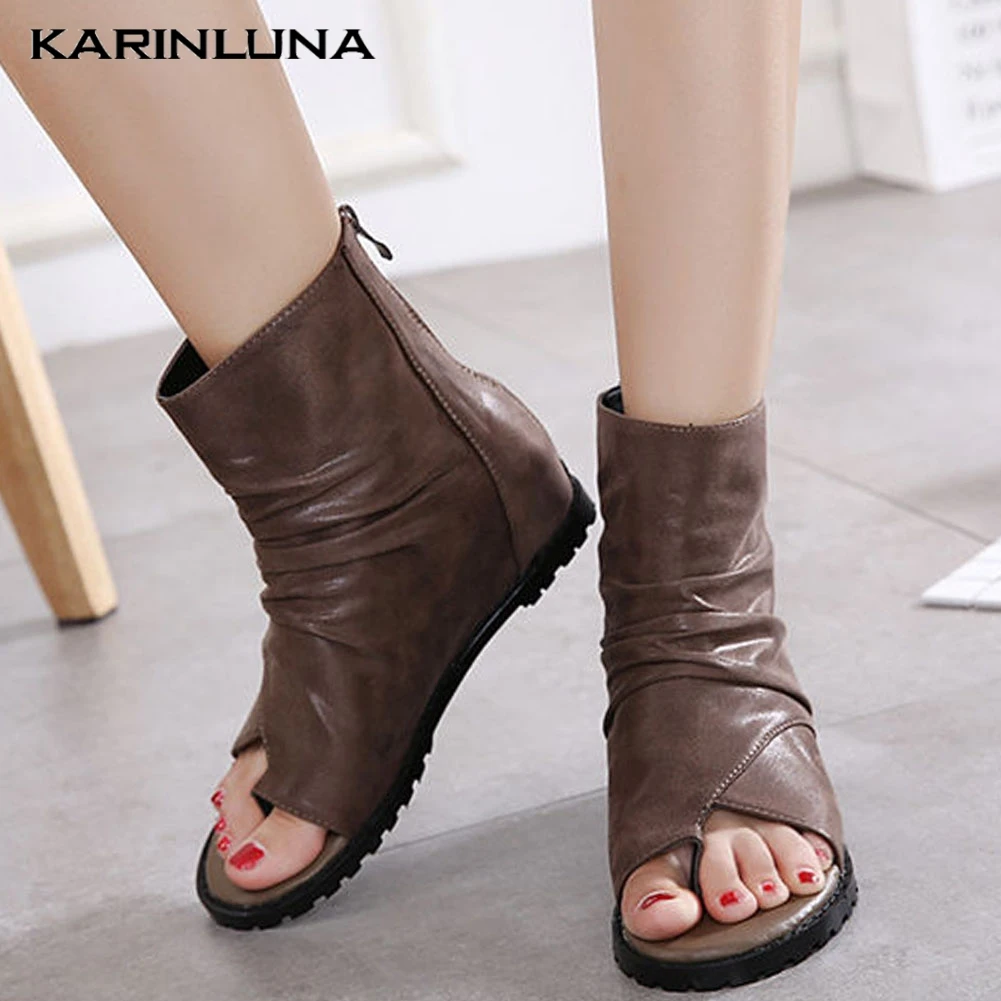 

Karinluna New Wholesale Leisure Height Increasing High Quality Shoelaces Summer Boots Women Shoes Woman Sandal Female Flip Flops