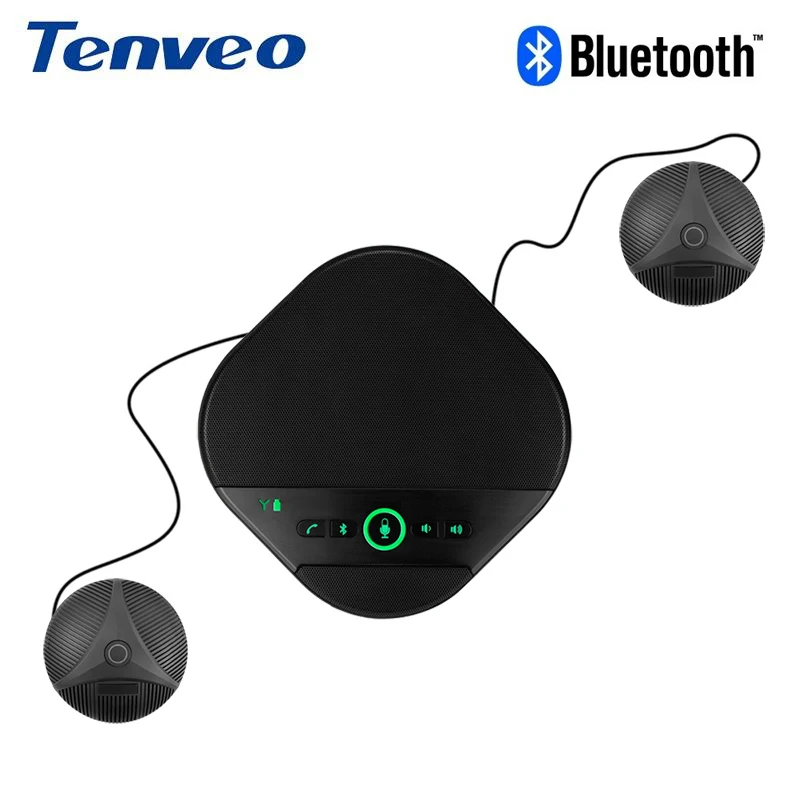 

TENVEO A3000BEX USB bluetooth Speaker Conference phone with 2 mics speaker Speakerphone for softphone Mobile Phone tablet pad