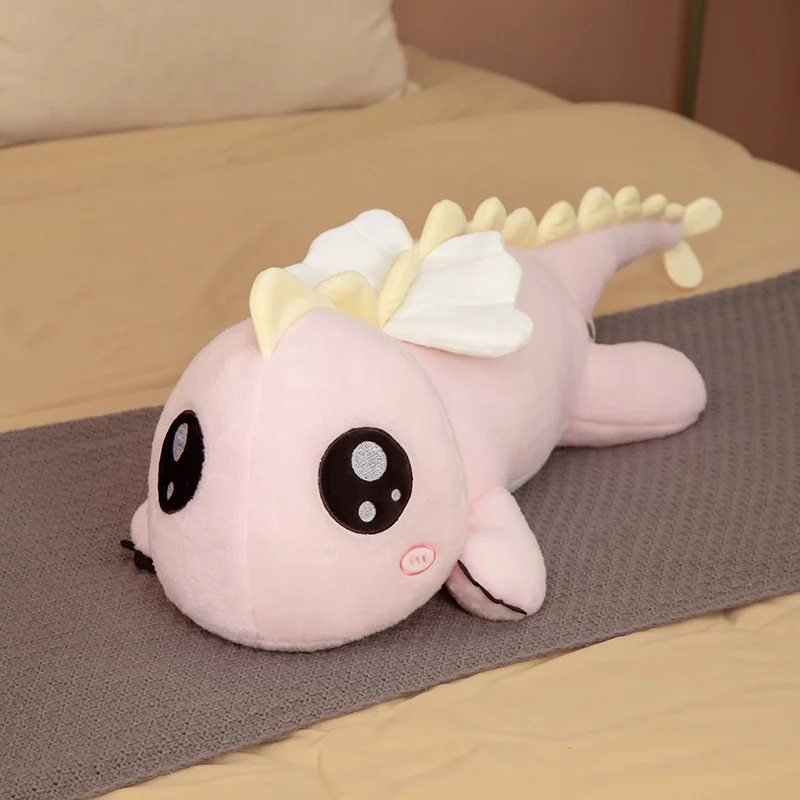 thumbnail image 1 of Peluche de dinosaurio de 90-130CM de largo, muñeco de peluche de Ángel, Animal de dibujos animados suave, almohada para novio, regalo para niña, 1 of 5
