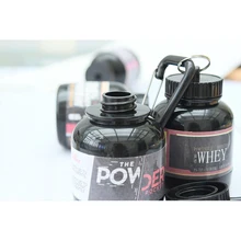 Draagbare Eiwit Poeder Trechter пищевой Eiwit мелкпоедер контейнер Met Sleutelhanger BPA бесплатно Многофункциональный Reizen Fles