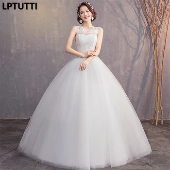 

LPTUTTI Embroidery Beading New Plus Size Princess Bridal Marriage Gown Bride Simple Party Events Long Luxury Wedding Dresses