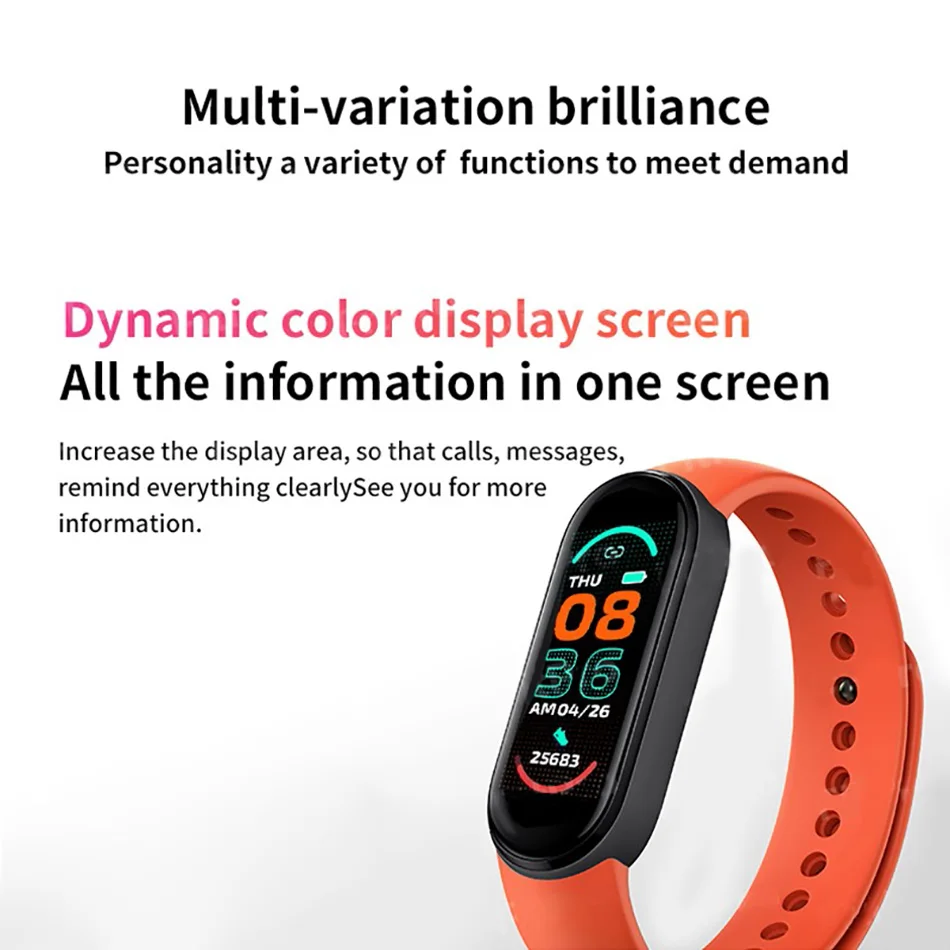 M6 Smart Band 6 5 Bracelet Men Sport Fitness Tracker Heart Rate Blood Pressure Women Bluetooth Smart Watch For IOS Android Mi