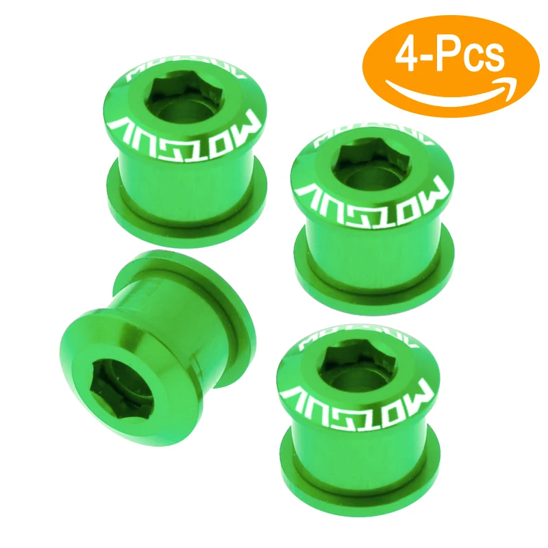 bolts green 104BCD овальная цепь колеса узкая широкая цепь MTB болты горный велосипед 32T 34T 36T 38T шатуны один зуб пластина часть - Цвет: bolts green