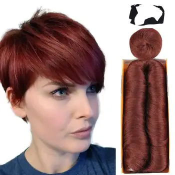 

Brazilian Human Hair Weaving 28 PCS/Pack 100g Hair Extension Short Femi Weave Double Weft Curl Bundles 3-5Inch (27PCS+1Cap)