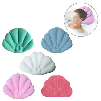 

2PCS Inflatable Bath Pillow Suction Cup Soft Back Neck Cushion Spa Pillow for Bathtub Bathroom Pillow(Random Color)