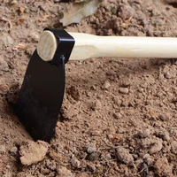 K1KA Black 13.78inch Multifunctional Weeding Tool Hoe Tool Long Handle Pointed Cultivator Very Sharp Weeding Tool 1
