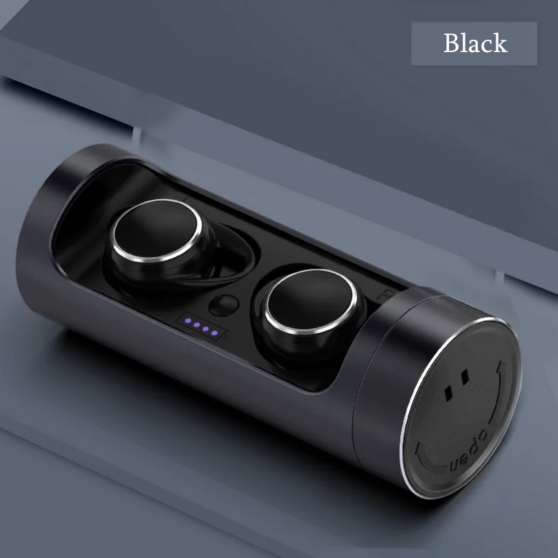 Черный Наушники-вкладыши TWS touch binaural bluetooth-гарнитура 5,0 Беспроводная мини невидимая Спортивная Беговая гарнитура универсальные наушники IPX6 водонепроницаемые - Цвет: Черный