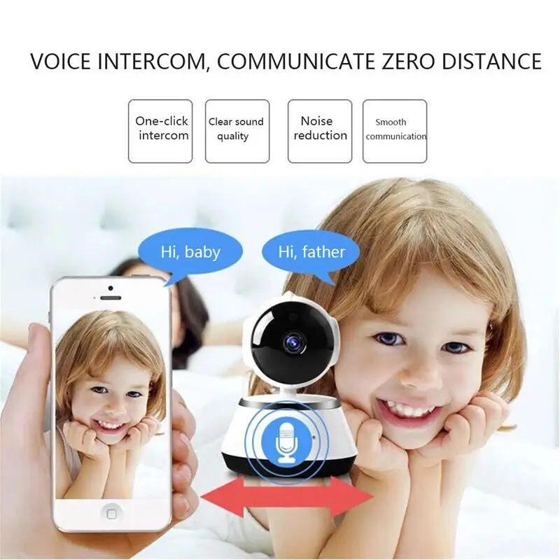 720P HD Wireless Baby Monitor Portable WiFi IP Smart Night Vision Baby Home Viewe Audio Record Baby Sleeping Watching Tools