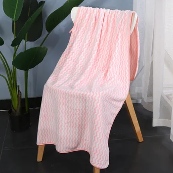

Fashion Women Towels Striped Robes Bath Wearable Towel Dress Ladies Fast Drying Beach Spa Magical Nightwear Sleeping Blanket