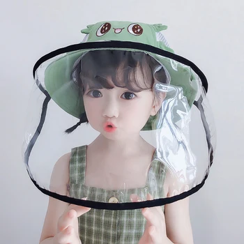 

New Cartoon Kids Protective Hat Cute Children's Anti-spray Face Mask Anti-fog Hat Sunscreen Dustproof Baby Fisherman Windproof
